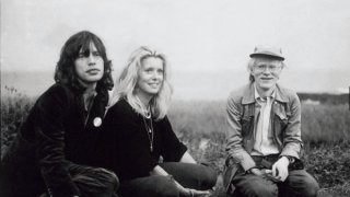 Montauk, 1975 — Mick Jagger, Catherine Deneuve, Andy Warhol