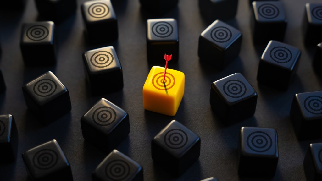 The arrow hit the highlighted target.