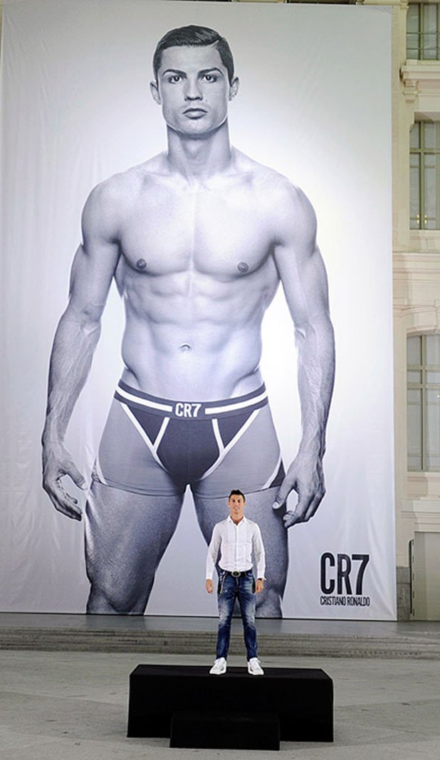 2013-а. На представянето на модната линия CR7 в Мадрид.
