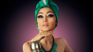 Beautiful woman in oriental style in turban