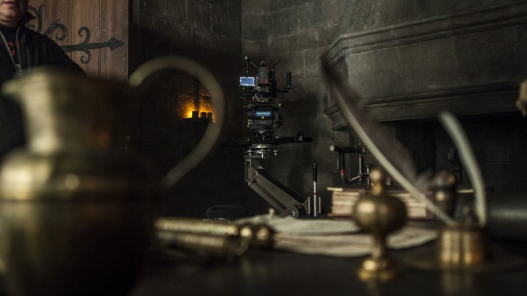 На снимачната площадка на "Залезът на тамплиерите".