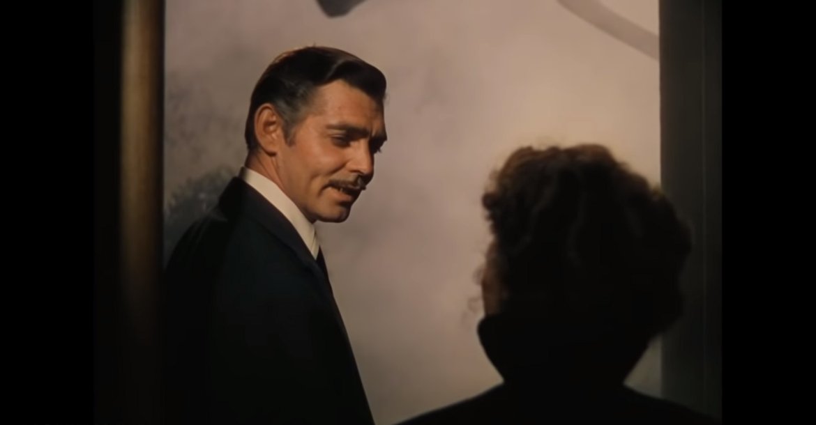 "Frankly, my dear, I don't give a damn." / "Честно казано, скъпа, не ми пука." - "Отнесени от вихъра" (1939 г.)