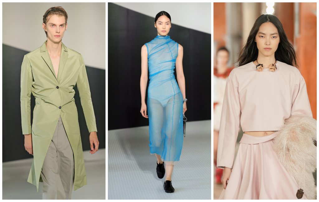 Нежността на пастелните цветове
С лекото си „замръзнало“ излъчване палитрата от пастелни цветове заема водещо място сред тенденциите за 2026. Лавандулово, прасковено, кремаво, небесносиньо, нежно зелено и розово създават усещане за романтика и ефирност. Те са отличен избор за по-спокойни и ненатрапчиви визии през сезона.