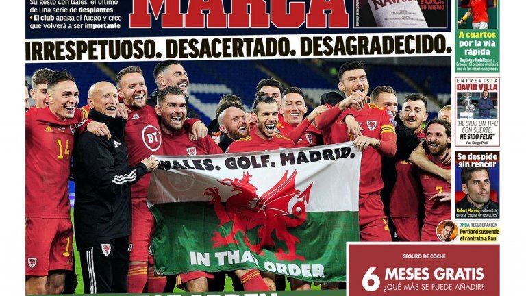 "Marca" не пропусна да отговори на Гарет Бейл.