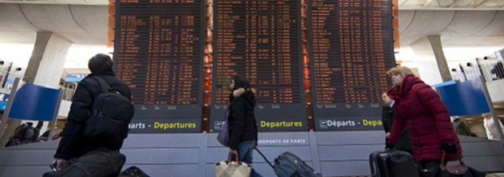 French passengers at Charles de Gaulle airport