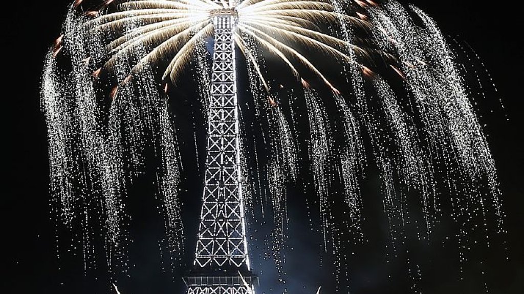 2016 Bastille Day Fireworks At Eiffel Tower In Paris