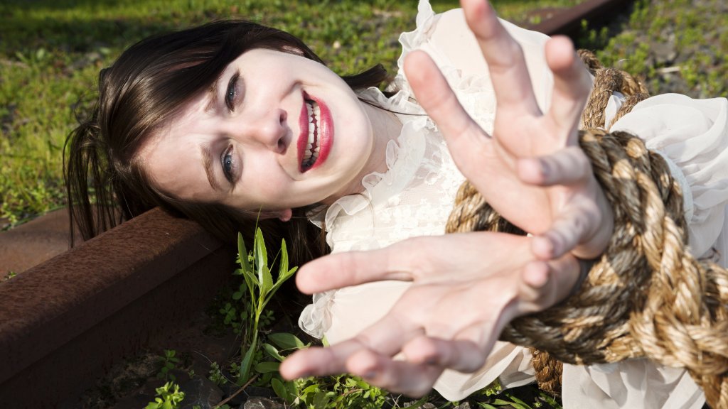Desperate woman tied to railroad pleads for help