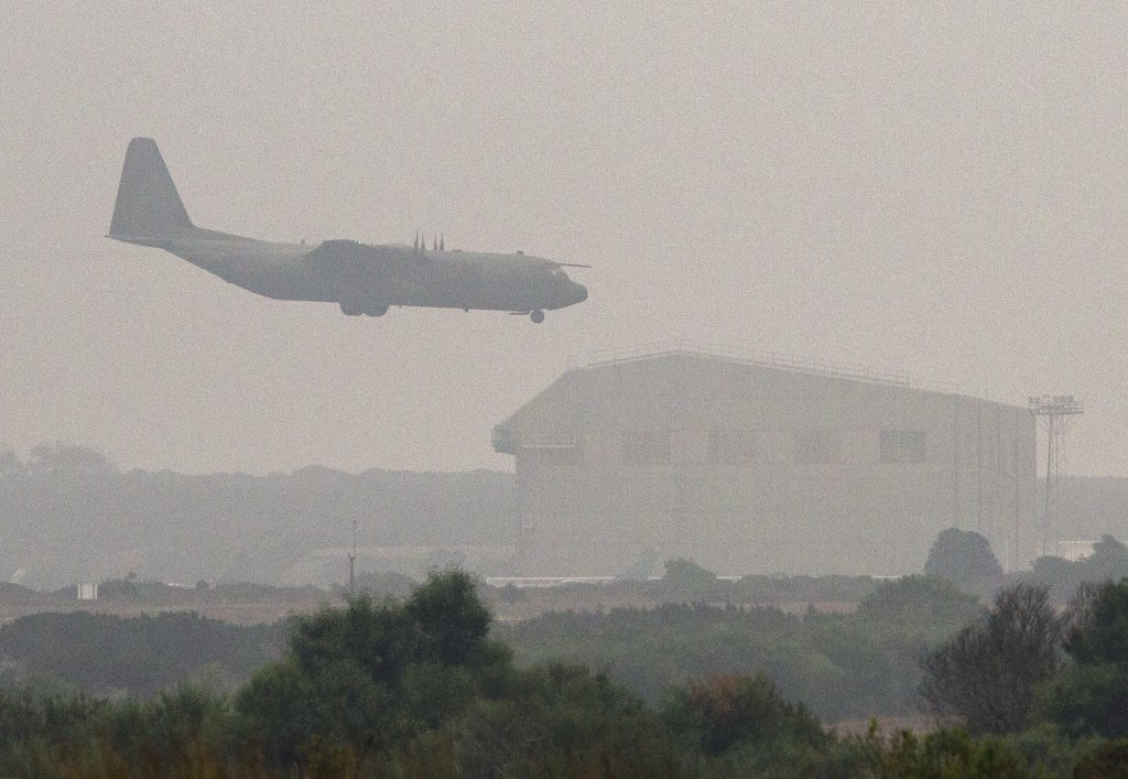 RAF Aircraft Participate In Aid Drops To Stranded Yazidi Refugees