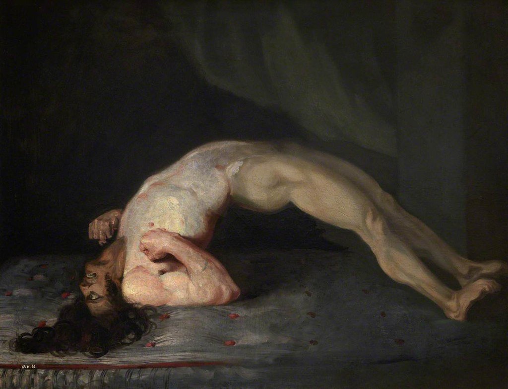 Opisthotonus_in_a_patient_suffering_from_tetanus_-_Painting_by_Sir_Charles_Bell_-_1809