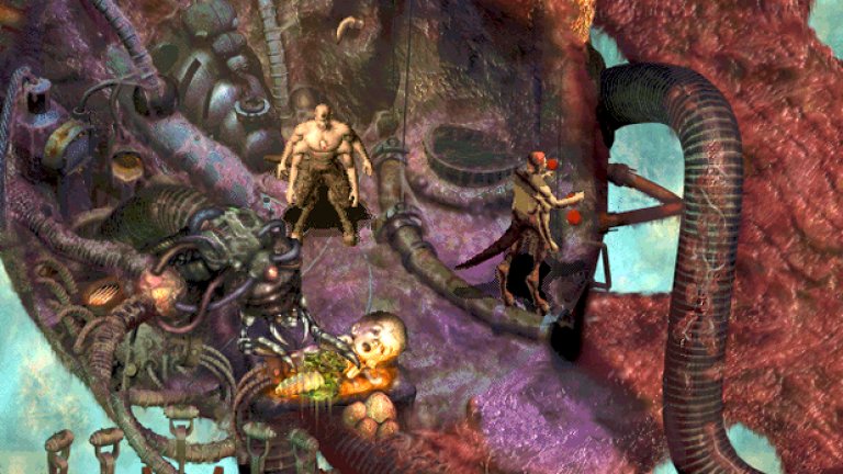 Sanitarium
Куест, при това от 1998 г. – Sanitarium не звучи като особено стряскащо заглавие, но не се заблуждавайте. Играта върши чудесна работа в това да разкрие ефектите от амнезията и психическата нестабилност на главния герой. Историята следва пътя на мъж, пострадал при катастрофа, който се опитва да разбере защо е затворен в лудница. Пълна с психологически сцени и шокиращи моменти, Sanitarium е все така зловеща 18 години след премиерата си.