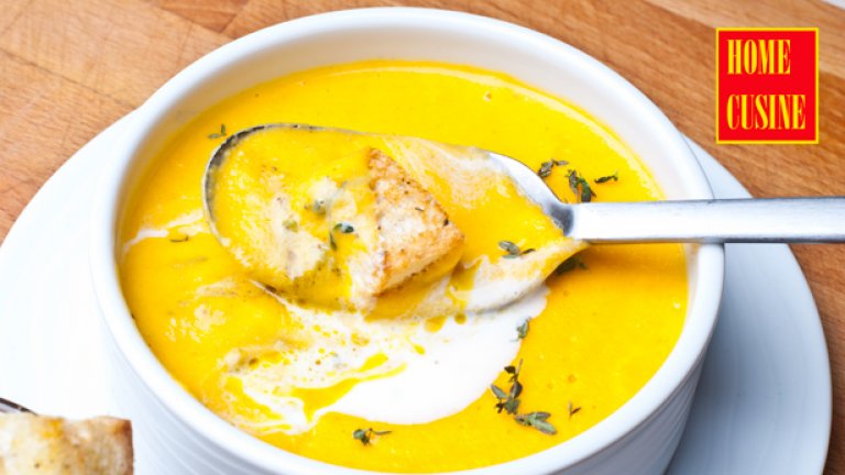 Крем супа от червена леща и моркови