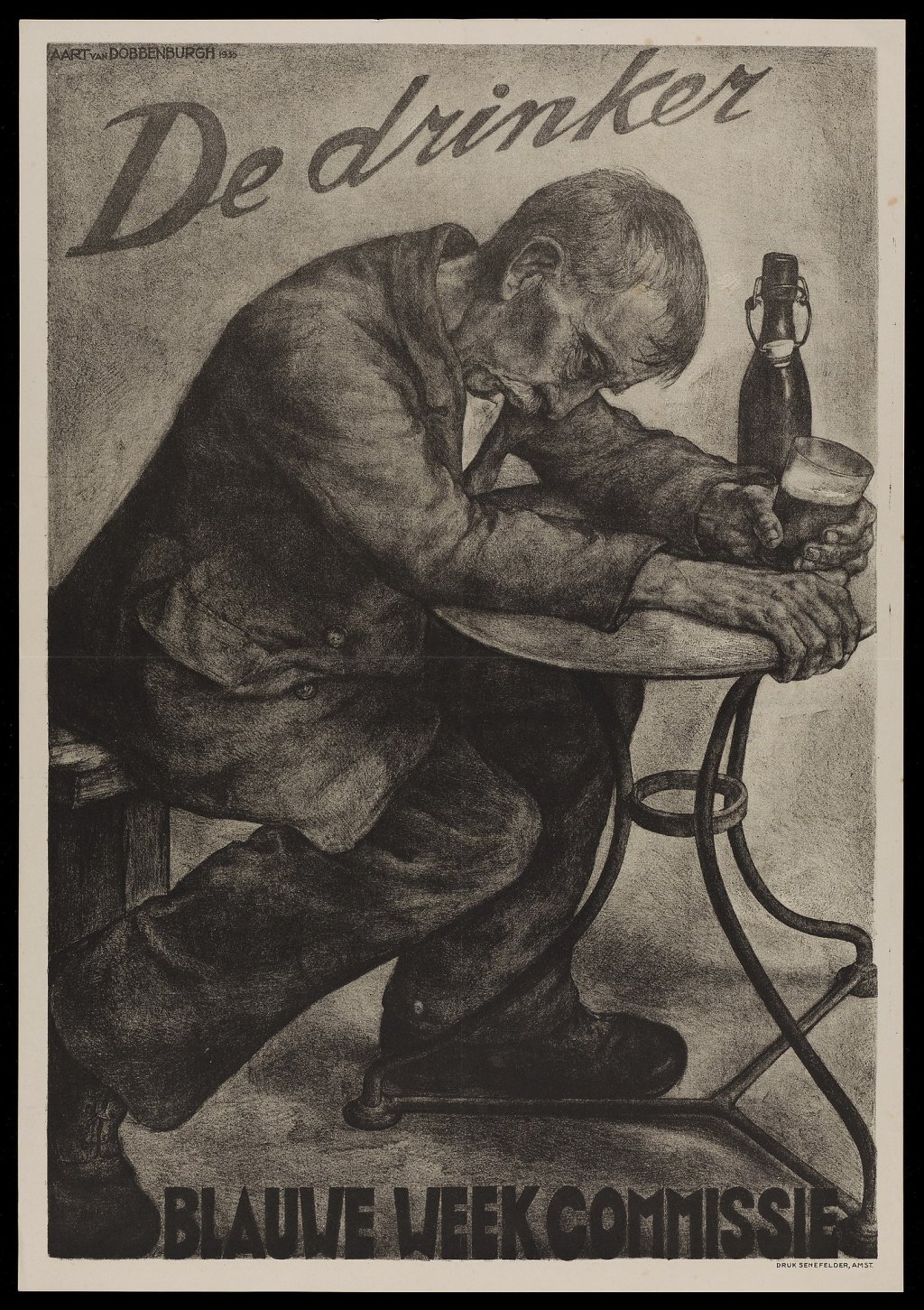 An_intoxicated_man_drinking_beer;_advertising_Blauwe_Week_Wellcome_L0048989