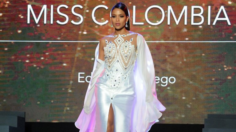 А латиноамериканската Мис Колумбия е трета.