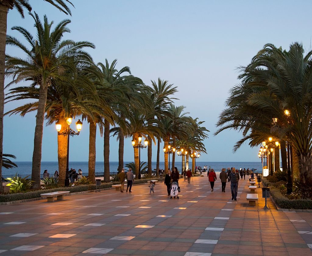Popular holiday resort town of Nerja, Malaga province, Spain