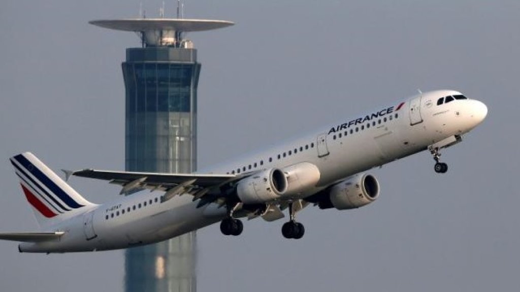 An Air France aircraft takes-off at the Charles-de-Gaulle airport near Paris