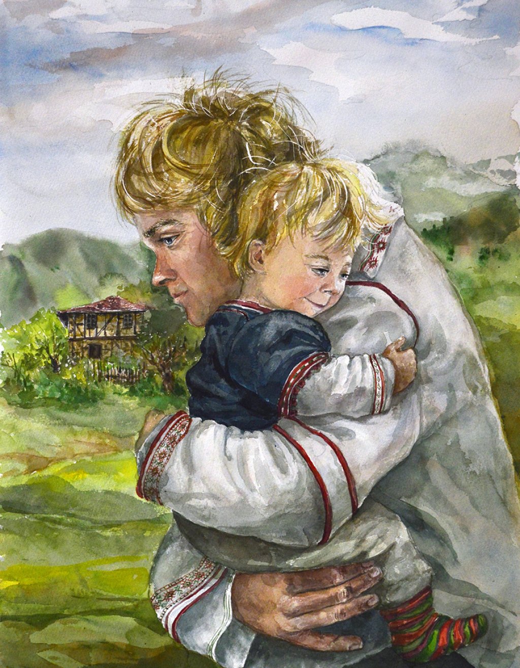 Баща и Син - платно от изложбата Завет