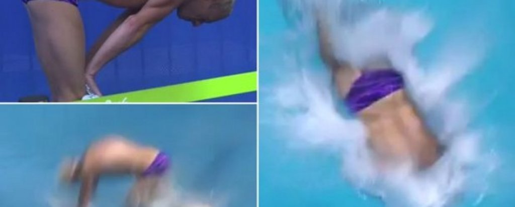 Великото цамбурване на Илия Закаров
Защитаващият олимпийската си титла руснак се засили, скочи, завъртя се във въздуха, но влезе във водата по начин, който може да се опише единствено като лазеща поза.