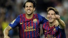 Сеск Фабрегас и Лионел Меси отбелязаха по два гола за успеха на Барселона с 4:0 срещу Осасуна в първа среща от осминафиналите на турнира за Купата на краля