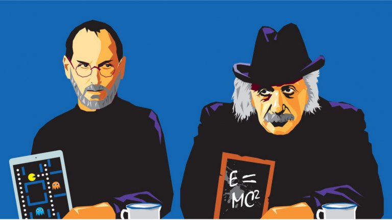 Айнщайн и Джобс притежават интуитивен и пъргав ум, въображение и вяра в собствените идеи