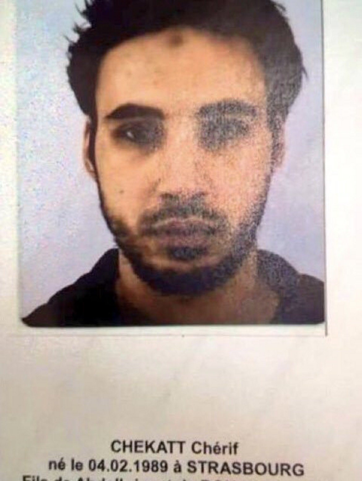 Снимка на заподозрения за атентата Шериф Шекат, разпространена в социалните мрежи.