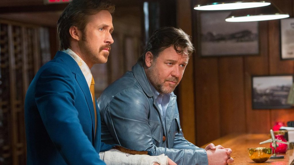 The Nice Guys 
Преведен у нас като „Любезните пичове“, това е най-черната брутална комедия, която очакваме. Ръсел Кроу е бияч, Райън Гослинг – частен детектив и двамата обединяват сили, за да търсят изчезналата Амелия в свят на куршуми, откачалки и д
