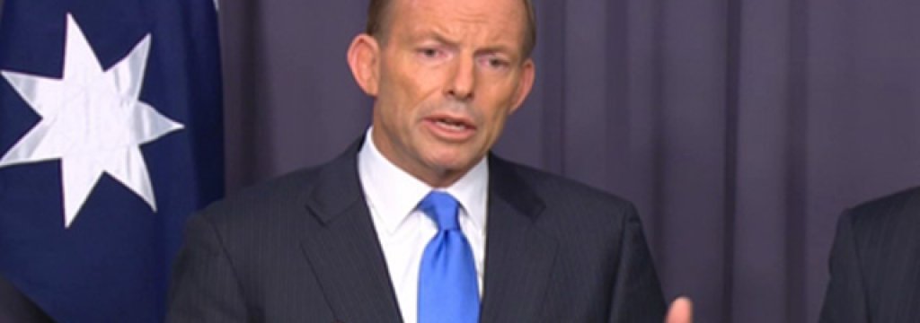 Tony Abbott at a press conference