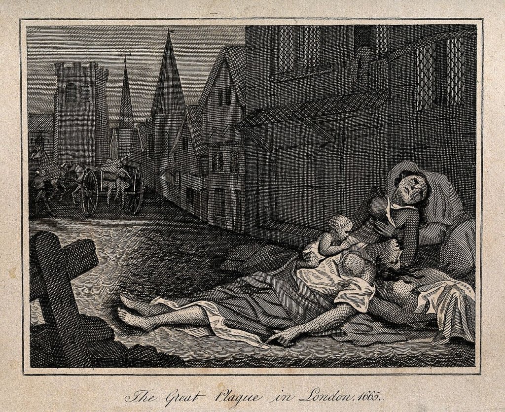 Two_women_lying_dead_in_a_London_stree_Wellcome_V0010608