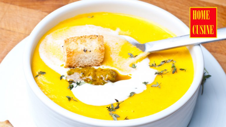 Крем супа от червена леща и моркови