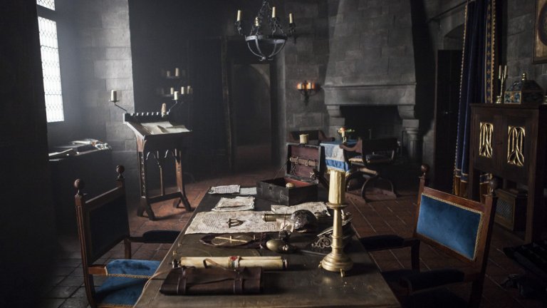 На снимачната площадка на "Залезът на тамплиерите".