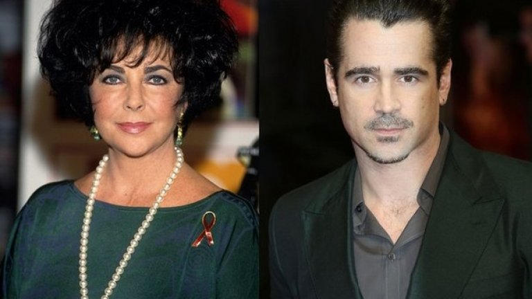 Колин Фарел разкри за връзката си с актрисата Елизабет Тейлър в шоуто на Елун Дедженерис през 2013 година. Той разказа, че е срещнал актрисата при наистина невероятни обстоятелства: в болницата. Фарел тъкмо е станал баща, когато тя е била в болницата, за да поставят стент в сърцето й. Тяхната връзка е продължила близо две години и никога не е била консумирана, по думите на Фарел. "Исках да бъда съпруг номер осем, но пътищата ни се разделиха", каза тогава Фарел в предаването.