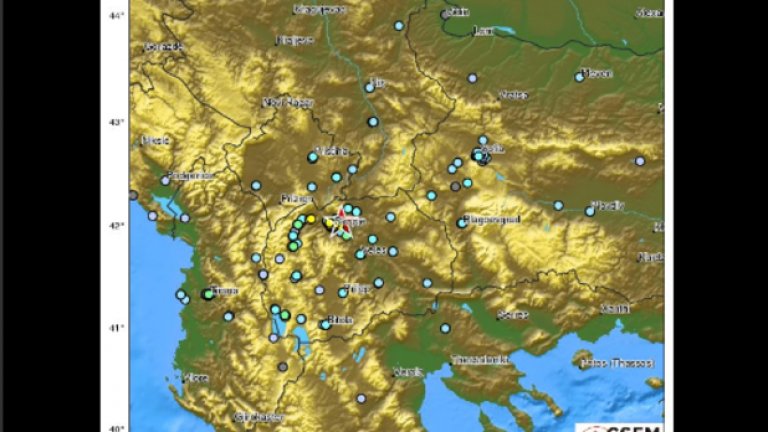 Според EMSС трусът е бил 5.2 по Рихтер, според БАН - 4.8