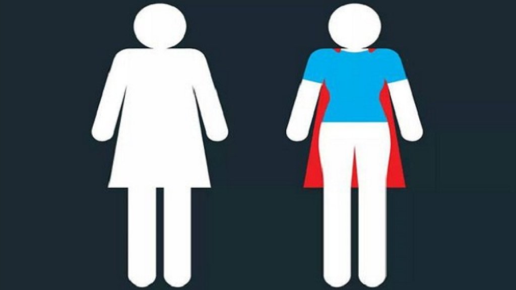 ItWasNeverADress - toilet sign - superhero cape