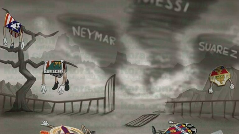 Ураганът Барселона помита всичко.