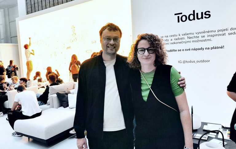 Павел и съпругата му Зузана на тазгодишното издание на фестивала Designblock в Прага.