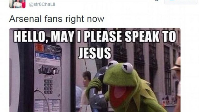 Фен на Арсенал: Може ли да говоря с Христос?