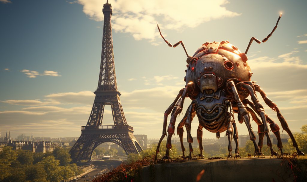 dekemvri_The_Eiffel_tower_with_a_giant_bedbug_on_top_of_it_duri_6ca3742c-839c-4909-b6e8-85d752715ae5