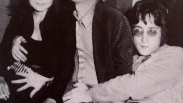 Рядка снимка на Йоко Оно, Анди Уорхоу и Джон Ленън