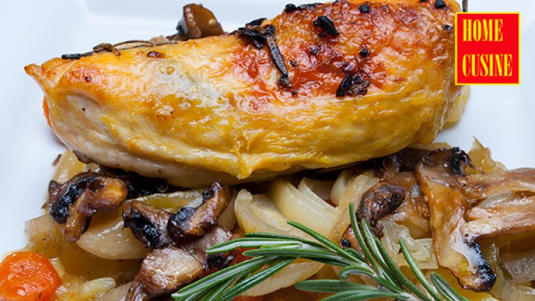 Чесново пиле с розмарин