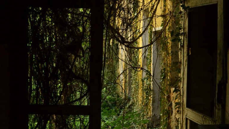 Слънчевата светлина почти не достига до старата баня, в която мирише на мухъл и влага