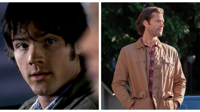 Джаред Падалеки като Сам Уинчестър - в първия и в последния епизод на сериала. При него имаме една от най-големите трансформации в шоуто.