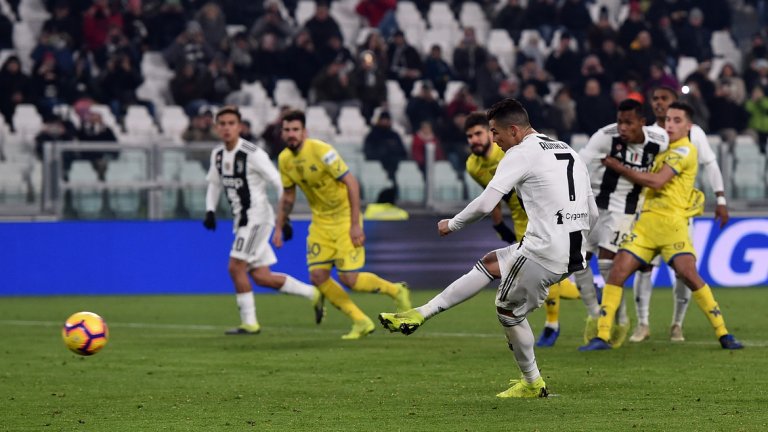 Роналдо пропусна дузпата и не успя да се разпише в мача, но Юве стигна до победата без големи проблеми