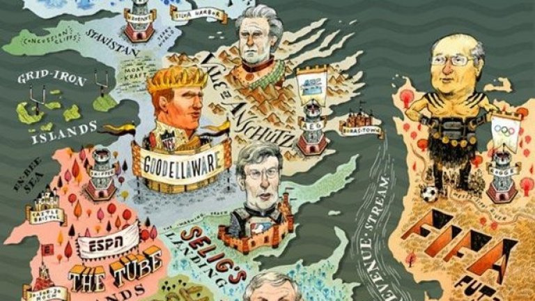 Спортните кралства – илюстрация в Sports Illustrated от 11 март 2013 година, с която списанието се опитва да раздели света на „футболни кралства“ по подобие на Game of Thrones