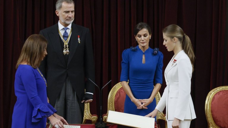 Леонор се закле в конституцията пред парламента, а интересът към церемонията е огромен.