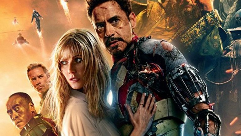 7. Iron Man 3 (Железният човек 3, 2013)
Железният човек трябваше да се изправи срещу своя архивраг от комиксите - мистериозния Мандарин. Всичко сочеше, че ни чака добър филм - режисьор беше Шейн Блек (Смъртоносно оръжие), а тази версия на Мандарина очевидно беше инспирирана от международните терористи по света. В крайна сметка се получи нещо, което в твърде малка част беше филм за Железния човек, а "голямата изненада" се оказа по-скоро голямо разочарование за много зрители. Филмът има своите качества, но като цяло е сред най-слабите от MCU.