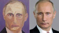 Руският президент Владимир Путин е сред портретите, нарисувани от бившия държавен глава на САЩ. (Източник: Wikipedia)
