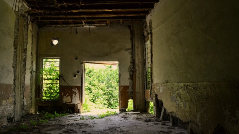 Макар да е разположена на централно място, достъпът до къщата е силно затруднен от избуелите покрай нея храсти.