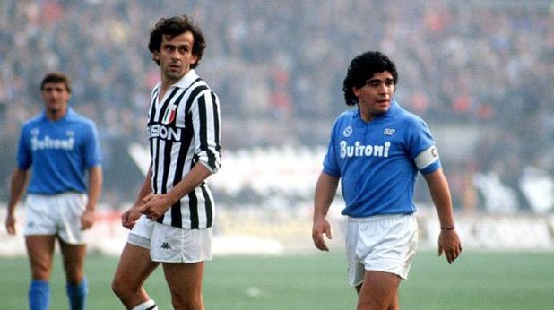 Мишел Платини и Диего Марадона бяха лидери и символи на великите отбори на Ювентус и Наполи през 80-те години