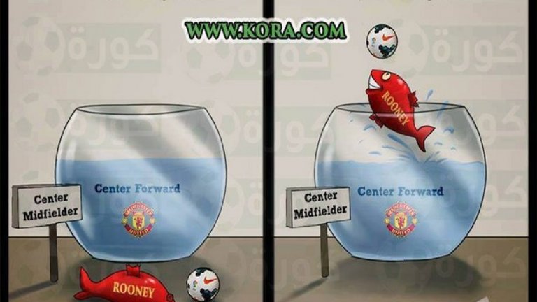 Рууни като полузащитник е като риба на сухо.