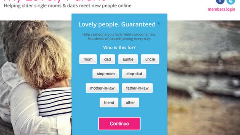 MyLovelyParent.com - основан от двама синове, търсещи точния човек за майка си. Позволява да създадете профили на своите родители и на други близки и да ги уредите с надежден партньор