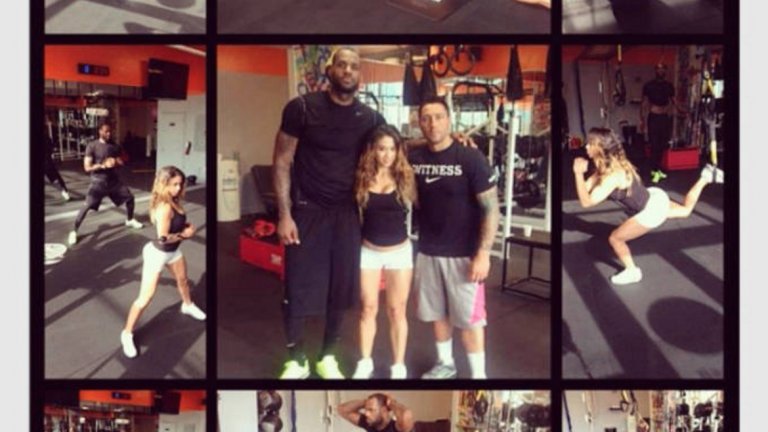 ЛеБрон е истински физически феномен, но дори той понякога се нуждае от малко помощ в подготовката си. И точно такава среща имаше Джеймс през 2014-а – с фитнес треньорката Лаис ДеЛеон.